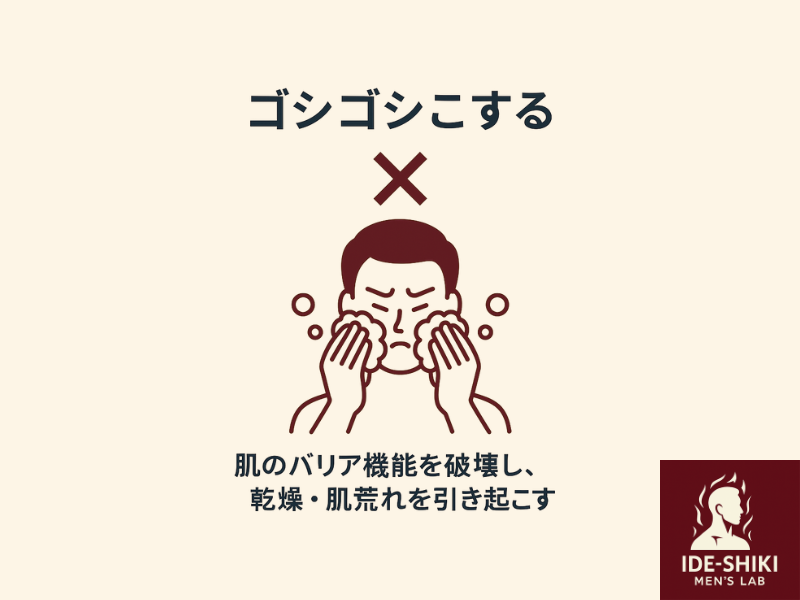 メンズ洗顔のNG行為画像①